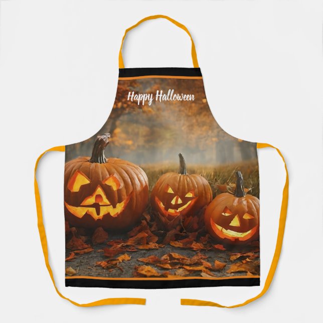 Spooky Pumpkins Family Collection Apron (Front)