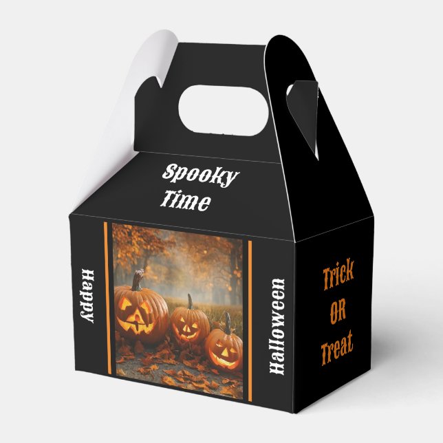 Spooky Pumpkins Family Collection Favor Boxes (Front Side)