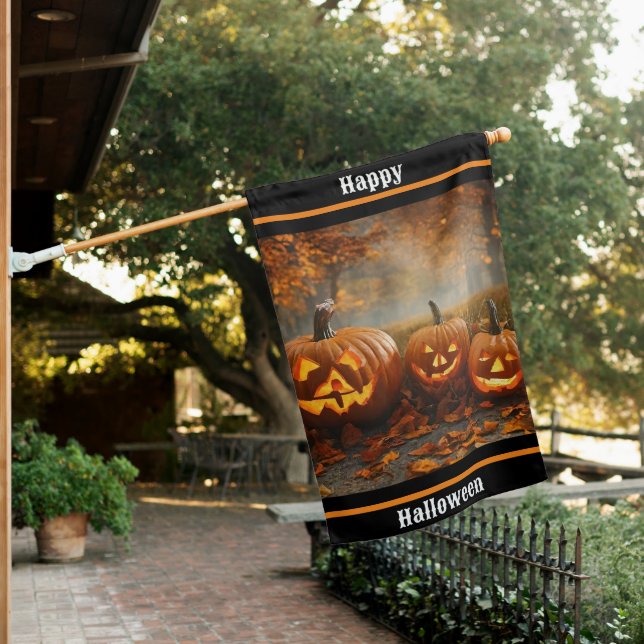 Spooky Pumpkins Family Collection House Flag (In SItu)