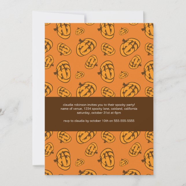 Spooky Pumpkins Halloween Party Invitation (Front)