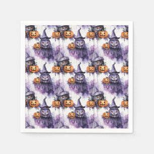 Spooky pumpkins napkins