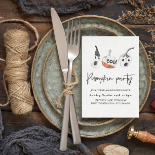 Spooky Pumpkins Party Happy Halloween Invitation