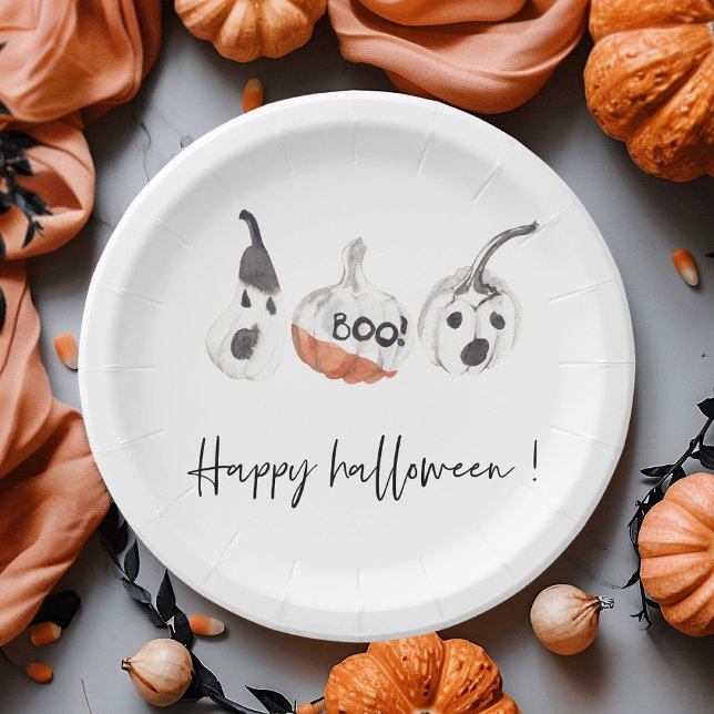 Spooky Pumpkins Party | Happy Halloween Paper Plates (Creator Uploaded)