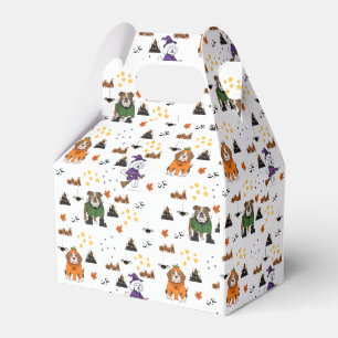 Spooky Pups Halloween Pattern Favor Boxes