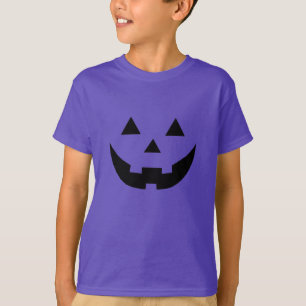 Spooky purple black Jack o lantern cute Halloween T-Shirt