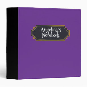 Spooky Purple Custom Name 3 Ring Binder