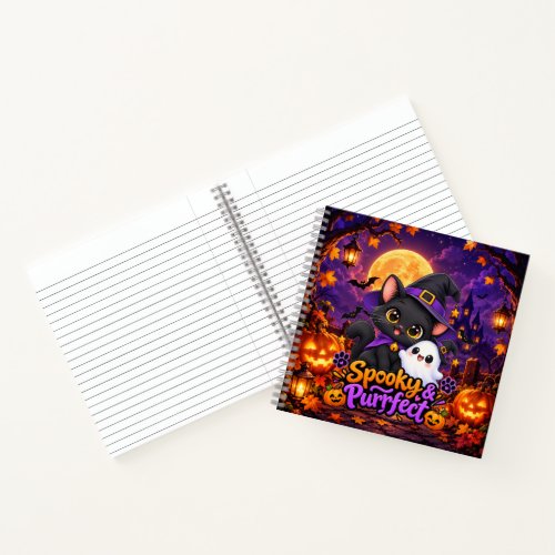Spooky & Purrfect – Halloween Cat Notebook
