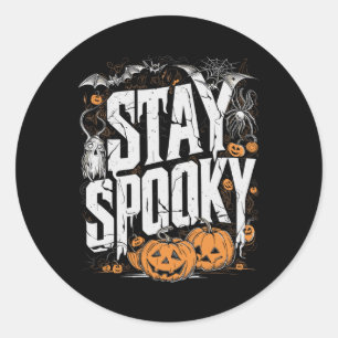 Spooky Quote Halloween Drink Coffee Funny Apparel Classic Round Sticker