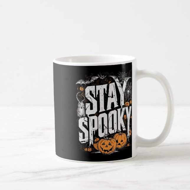 Spooky Quote Halloween Drink Coffee Funny Apparel  Mug (Right)