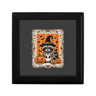 Spooky Raccoon Halloween Pumpkin Design_1 Gift Box