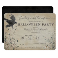 Spooky Raven Halloween | Something Wicked Invitation