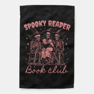 Spooky Reader Book Club D Red Garden Flag