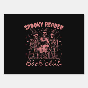 Spooky Reader Book Club D Red Sign
