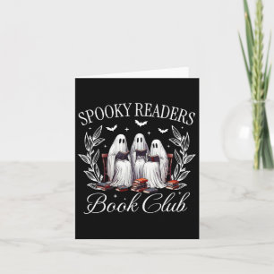 Spooky Readers Book Club Funny Ghost Teacher Happy Card
