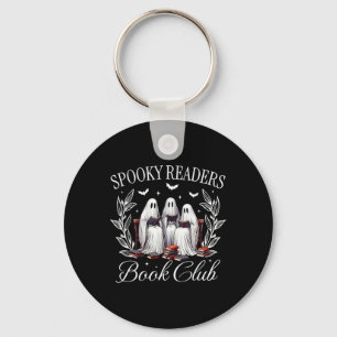 Spooky Readers Book Club Funny Ghost Teacher Happy Keychain