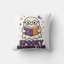 Spooky Reading Club Cute Ghost Reading Book
