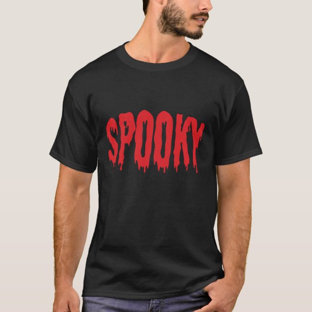 Spooky Red Dripping Font Graphic T-Shirt (Front)