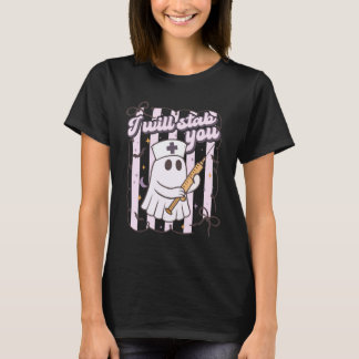 Spooky Registered Nurse Pink Halloween Coquette Gh T-Shirt