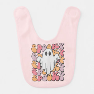 Spooky Retro Ghost Baby Bib