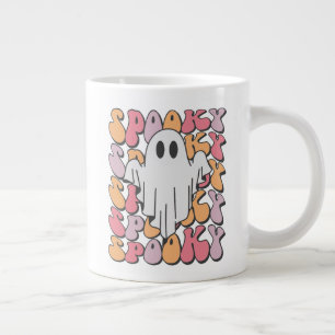 Spooky Retro Ghost Giant Coffee Mug