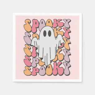 Spooky Retro Ghost Napkins