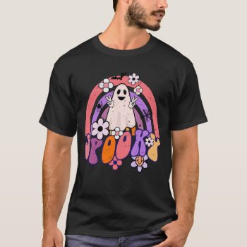 Spooky Retro Ghost T-shirt by StargazerDesigns at Zazzle