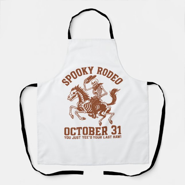 Spooky Rodeo Halloween October 31 Apron (Front)