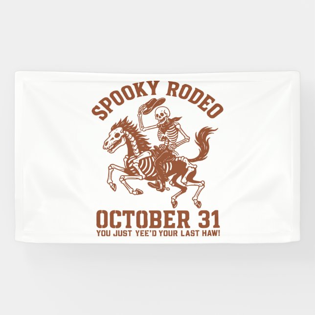 Spooky Rodeo Halloween October 31 Banner (Horizontal)
