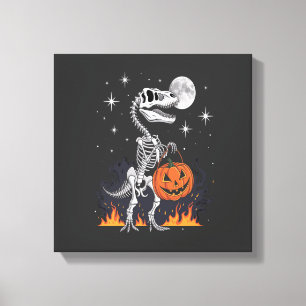 Spooky Saurus Halloween Dinosaur Canvas Print