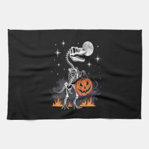 Spooky Saurus Halloween Dinosaur Kitchen Towel