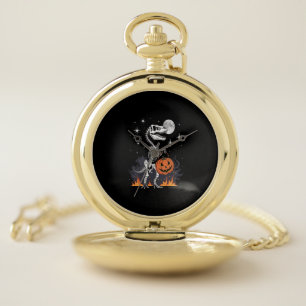 Spooky Saurus Halloween Dinosaur Pocket Watch