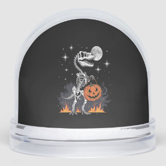 Spooky Saurus Halloween Dinosaur Snow Globe