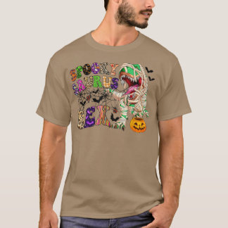 Spooky Saurus Re Dinosaur Pumpkin Funny Halloween T-Shirt