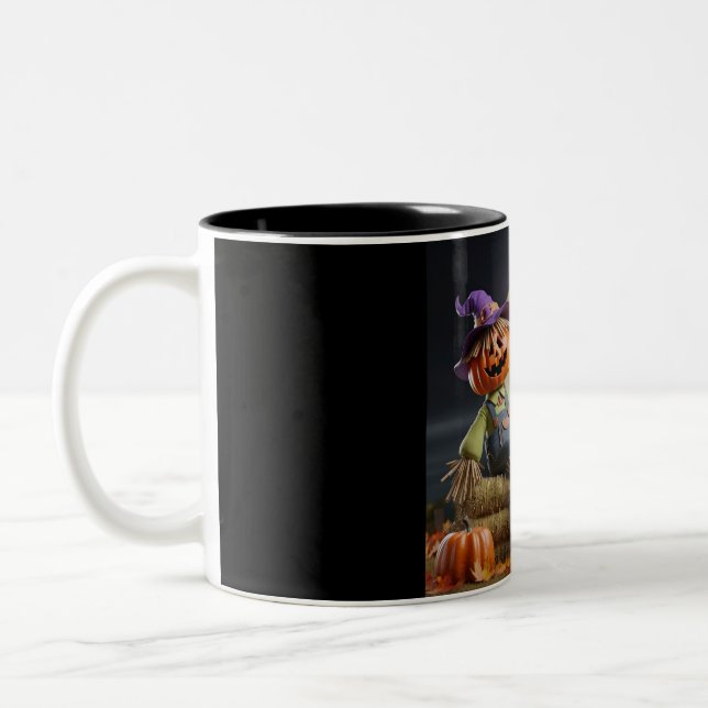 Spooky Scarecrow Halloween Mug (Left)