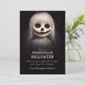 Spooky Scary Creepy Doll Halloween Greeting Holiday Card (Standing Front)