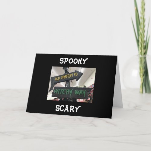 SPOOKY SCARY DONT WORRY ILL PROTECT YOU HOLIDAY CARD