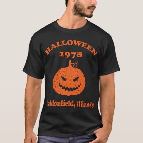 Spooky Scary Pumpkin Haddonfield Halloween 1978  T_Shirt