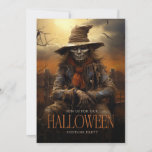 Spooky Scary Scarecrow Adult Halloween Party Invitation<br><div class="desc">Invite guests to a wickedly fun Halloween with our sinister scarecrow-themed invitation! Featuring a chilling design of an evil scarecrow against a haunting backdrop, this invitation sets the perfect tone for your spooky celebration. Customize the details to personalize your event and ensure an unforgettable gathering. Ideal for Halloween parties, haunted...</div>