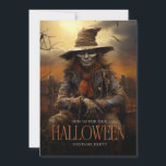 Spooky Scary Scarecrow Adult Halloween Party Invitation<br><div class="desc">Invite guests to a wickedly fun Halloween with our sinister scarecrow-themed invitation! Featuring a chilling design of an evil scarecrow against a haunting backdrop, this invitation sets the perfect tone for your spooky celebration. Customize the details to personalize your event and ensure an unforgettable gathering. Ideal for Halloween parties, haunted...</div>