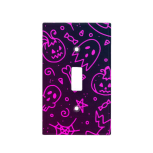 Spooky Seamless Pattern B (Style: 1) Light Switch Cover