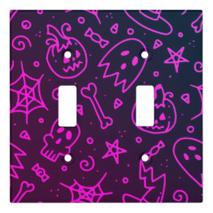 Spooky Seamless Pattern B (Style: 1) Light Switch Cover