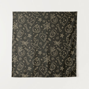 Spooky Seamless Pattern B (Style: 2) Tapestry
