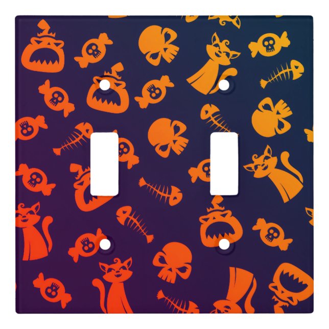 Spooky Seamless Pattern C (Style: 1) Light Switch Cover (Front)