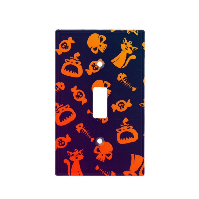 Spooky Seamless Pattern C (Style: 1) Light Switch Cover (Front)