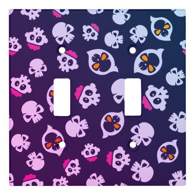 Spooky Seamless Pattern D (Style: 1) Light Switch Cover (Front)