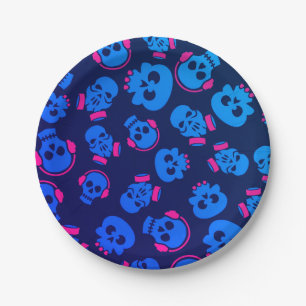 Spooky Seamless Pattern E (Style: 1) Paper Plates