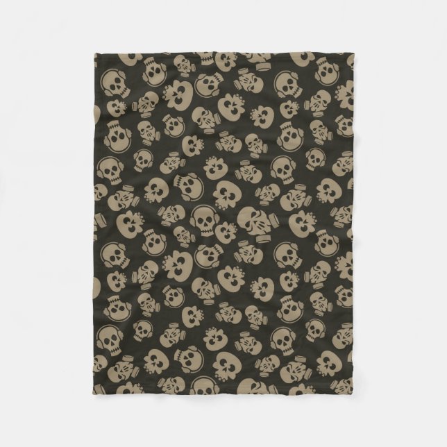 Spooky Seamless Pattern E (Style: 3) Fleece Blanket (Front)