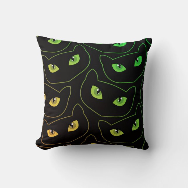 Spooky Seamless Pattern F (Style: 1) Throw Pillow (Front)