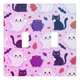 Spooky Seamless Pattern I (Style: 1) Light Switch Cover