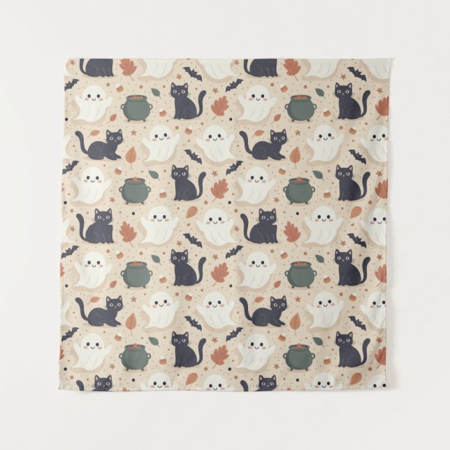 Spooky Seamless Pattern I (Style: 1) Tapestry (Front)